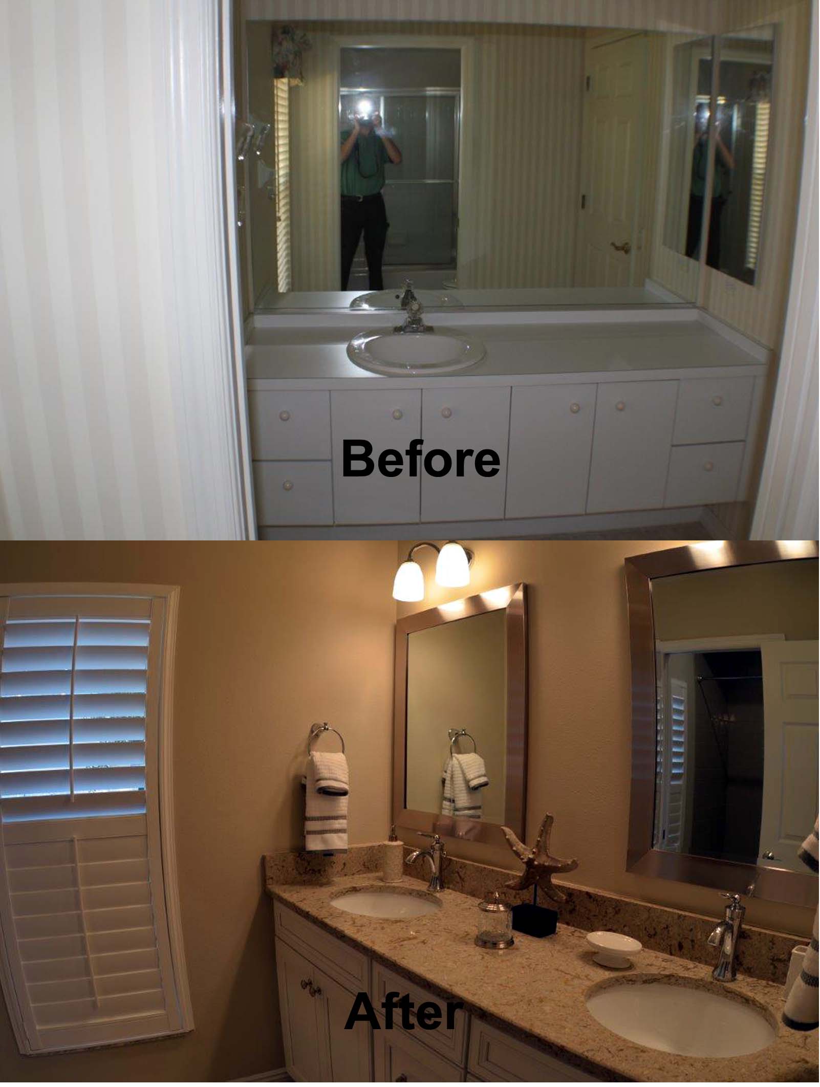 Guest Bathroom Before and After Remodeling Project